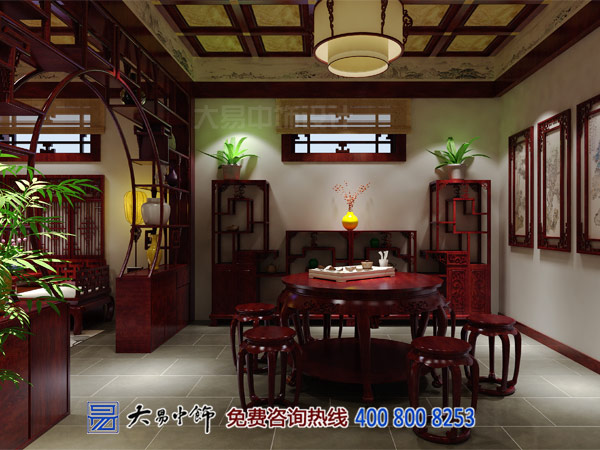 中式四合院茶室裝修設(shè)計(jì) 覓清幽之境享茶墨之韻