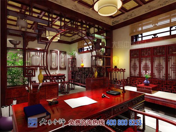 中式四合院茶室裝修設(shè)計(jì) 覓清幽之境享茶墨之韻