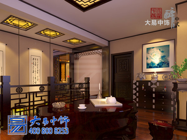 西安550平米別墅中式裝修 開(kāi)啟復(fù)古典雅精致生活